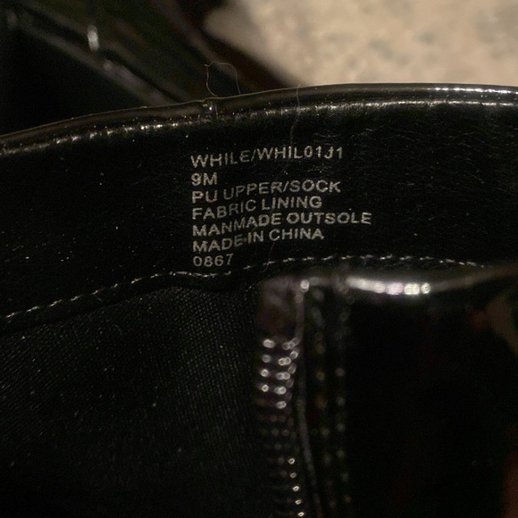 New Madden Girl While Black Patent Square Toe Boots Booties 9 - Picture 5 of 7